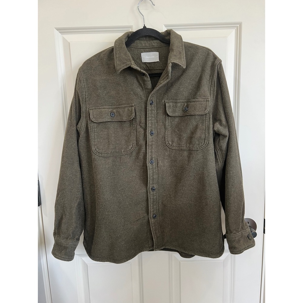 Everlane Mens XL Heavyweight Long Sleeve Button Down Overshirt Cotton Shacket